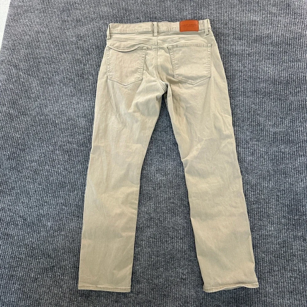 Lucky Brand Mens 121 Slim Straight Pants 32x30 Tan Stretch Cotton